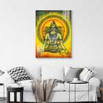 Frameless Beautiful Wall Painting for Home: Meditating Lord Shiva
