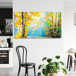 Digital Art Wall Painting for Home: Misty Autumn Day Painting