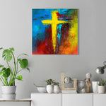 Realistic Modern Jesus Paintings - Cross Splash Oil Painting