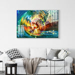 Abstract Frameless Beautiful Wall Painting for Home: Modern Wave Art