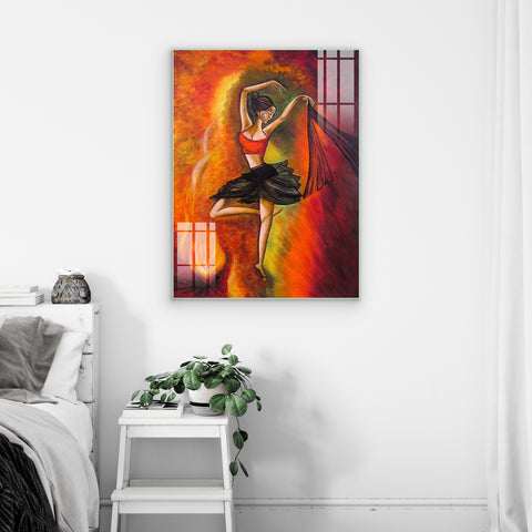 Frameless Beautiful Wall Painting for Home: Multicolour Classical Dancing Paintings