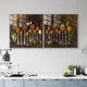 Multiframe Digital Glass Prints: Transform Your Kitchen and Restaurant Decor with Spice Masala Paintings