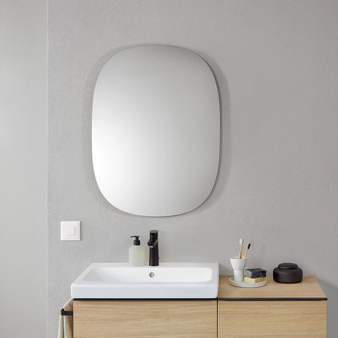 Frameless Oval Mirror for Living Room & Bathroom