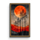 Radiant Twilight Forest Abstract Tree Glass Art with Vibrant Hues