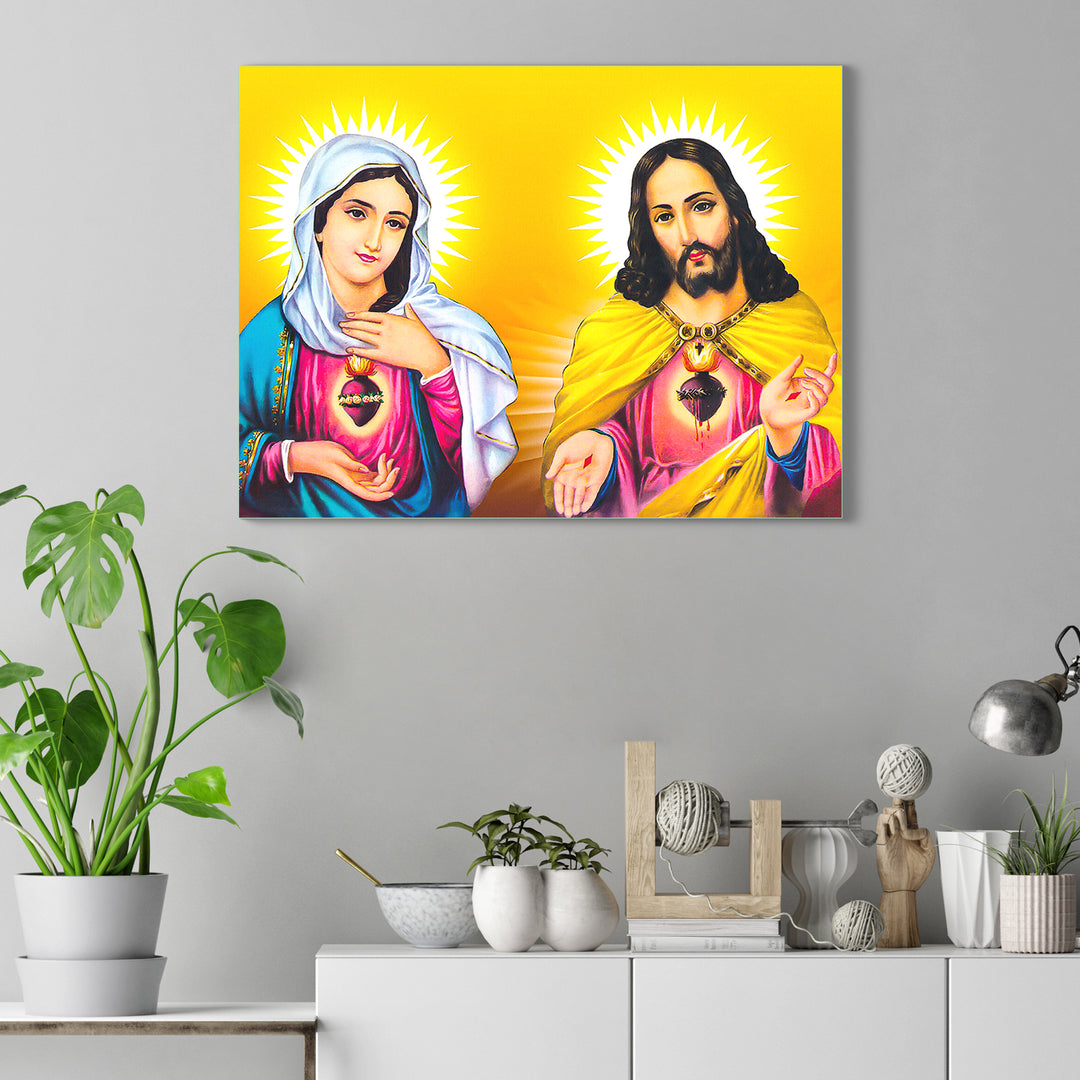 Mother Mary And Lord Jesus Glass Painting Flair Glass