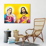 Mother Mary & Lord Jesus Glass Painting