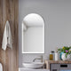 Semi-Round Rectangular Bevelled Mirror for Bathroom Frameless