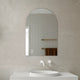 Semi-Round Rectangular Mirror for Bathroom Frameless