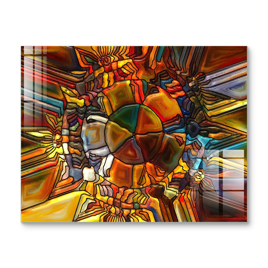 Abstract Mosaic Glass Wall Art Collection – Flair Glass