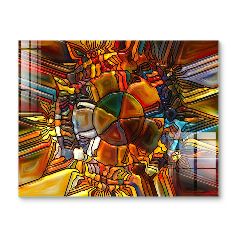 Digital Glass Prints: Shattered Beauty of Abstract Mosaic Art
