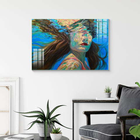 Abstract Frameless Beautiful Wall Painting for Home: Stunning Underwater Painting
