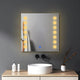 Sun Gleam Illuminated Dots - LED Square Bathroom Mirror - Warm White Light