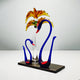 Crystal Clear Glass Decorative Showpiece for Home Decor Gift Items (Swan)