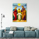 The Holy Family Modern Art Glass Wall Painting