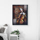 Frameless Beautiful Wall Painting for Home: Woman with Violin Art Glass Painting
