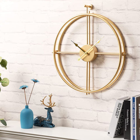 Golden Modern Round Analog Clock