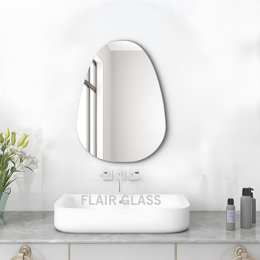 Frameless Irregular Wall Mirror for Bathroom Mirror, Living Room & Bedroom