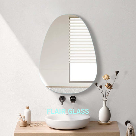 Frameless Irregular Wall Mirror for Bathroom Mirror, Living Room & Bedroom