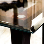 Rectangular Clear Glass Coffee table - Bevelled Edged