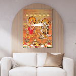 FLAIR GLASS Frameless Design - Maa Durga and Maa Kali Glass Wall Paintings PREFIXED Strong Steel Hooks for WALLMOUNT