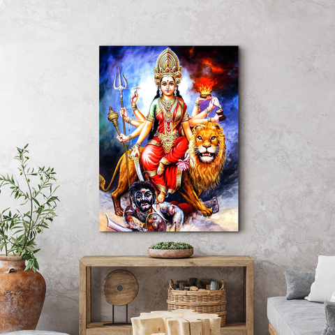 Frameless Beautiful Wall Painting for Home: Durga Mata