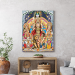 Frameless Beautiful Wall Painting for Home: Maa Durga Pandal