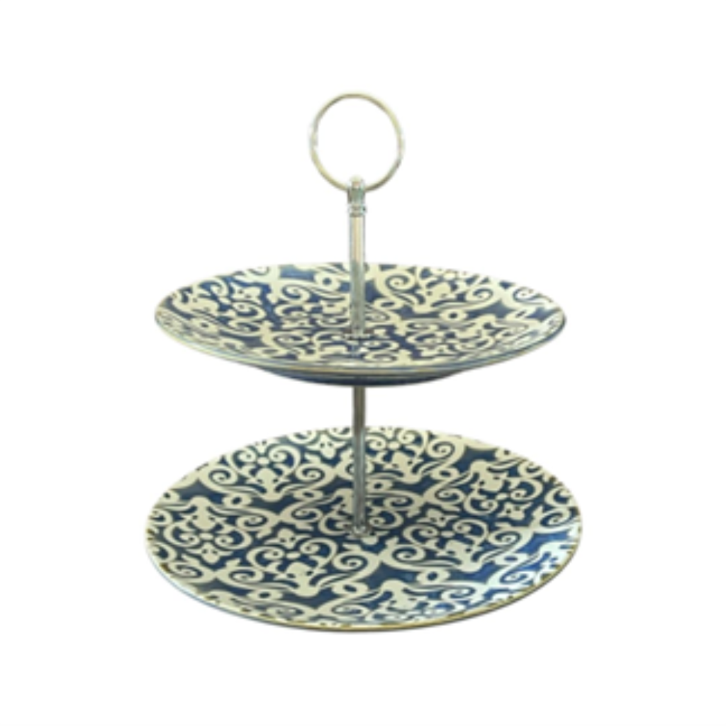 PORCELAIN 2-Tier Cake Stand (7.5