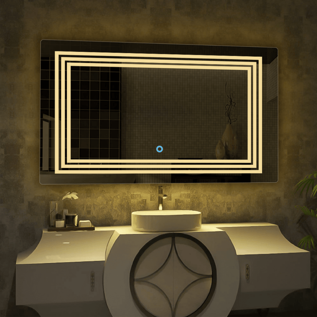 Trio Connect Sun Strip - LED Bathroom Mirror - Warm White Light - Rectangular
