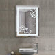 Floral - Frameless Frosted Mirror