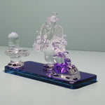 Crystal Clear Glass Decorative Showpiece for Home Decor Gift Items (Lord Ganesh Shivling & Nandi)
