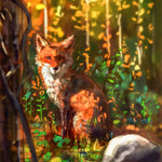 Frameless Beautiful Wall Painting for Home: Modern Wildlife Fox