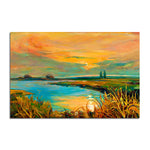 Abstract Wall Painting for Home: Modern lakescape Scenery arts