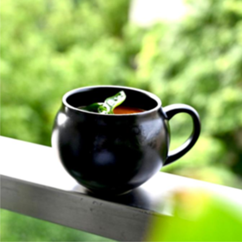 PORCELAIN 4 Pcs Mug Set Full Black-300ml