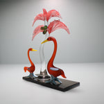Crystal Clear Glass Decorative Showpiece for Home Decor Gift Items (Sarus Crane)
