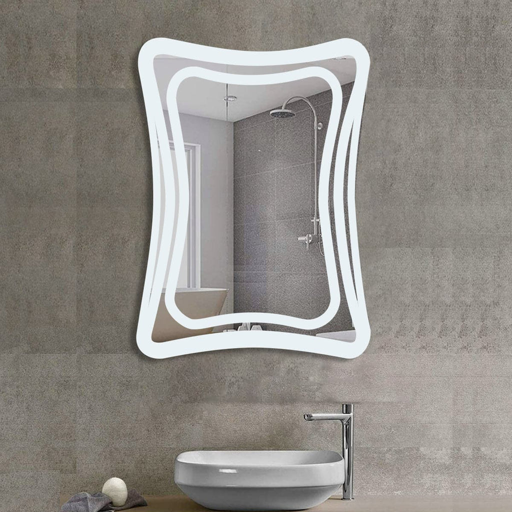 Wave - Frameless Frosted Mirror