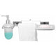 Flair Glass Soap, Towel and Liquid Soap holder with Brass Fittings (Supreme)