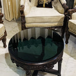 Circular Tinted Black Toughened Glass Table -Top