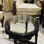 Circular Clear Toughened Glass Coffee Table-Top