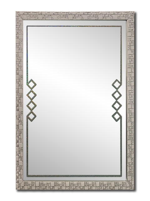 Framed Mirror Textured (Silver)