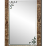 Framed Mirror with Etching Glitters