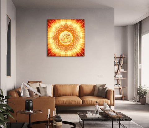 Frameless Beautiful Wall Painting for Home: Art of Composure and Duvet Lotus OM