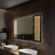 Motif Gold Bars - Bathroom LED Mirror Rectangular - Warm White